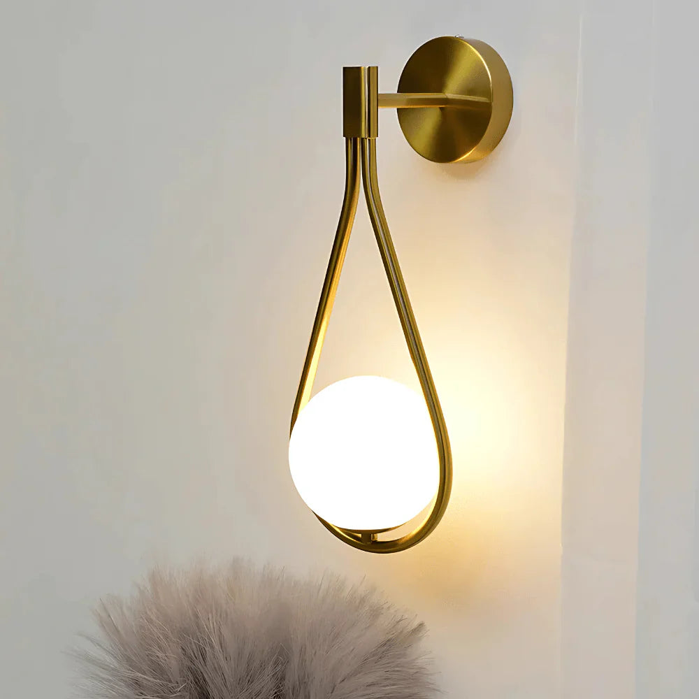 Frosted Glass Wall Lamp – Modern Indoor Lighting Fixture