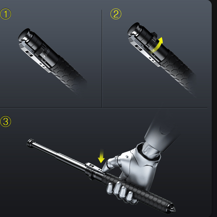 Automatic Folding Walking Stick | Adjustable Hiking Pole