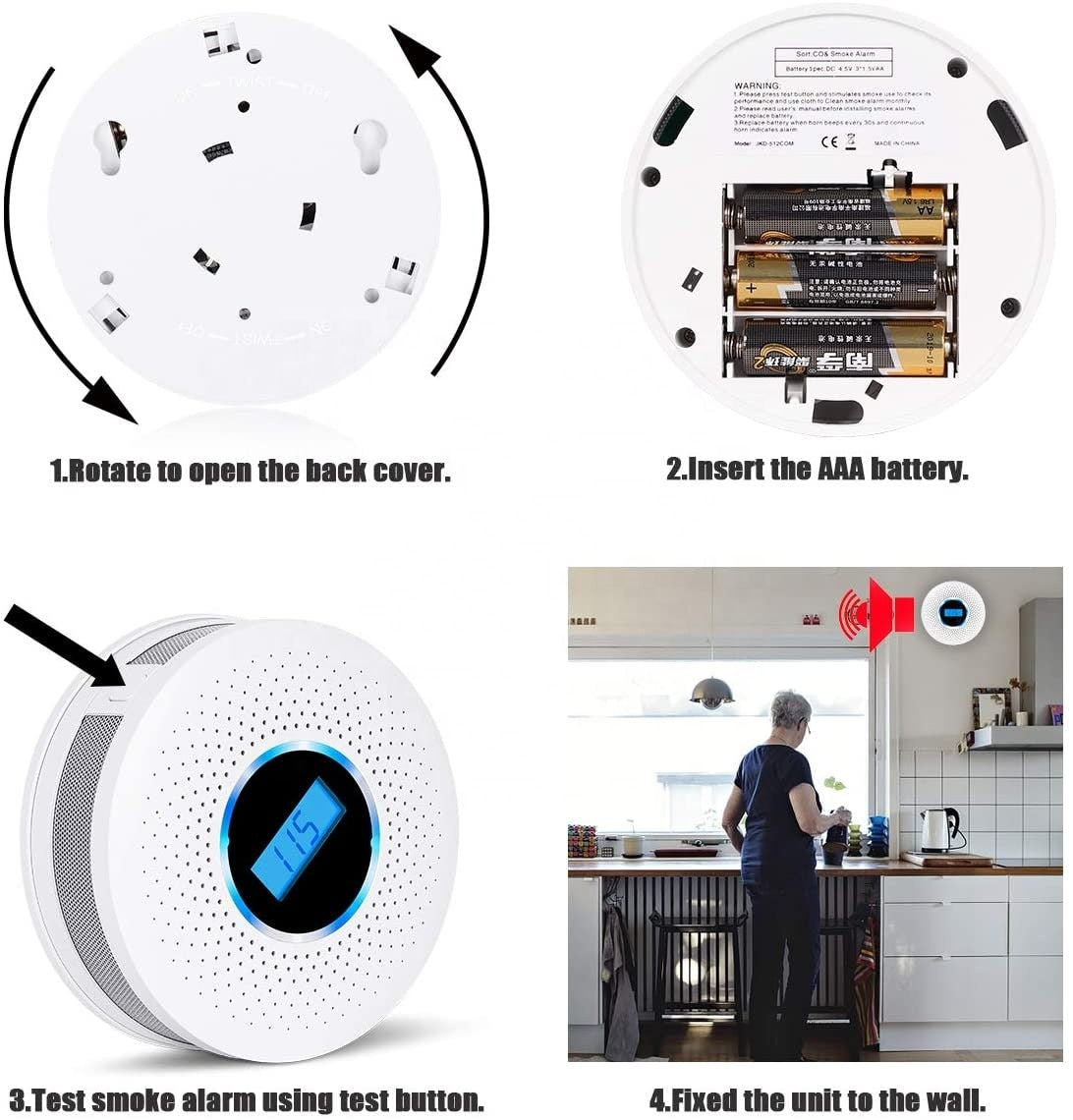 SafeAlert 2-in-1 Smoke & Carbon Monoxide Detector – Maximum Home Protection