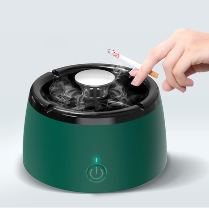 Smokeless Ashtray with Built-In Air Filter – Rechargeable Electric Ashtray for Home or Car