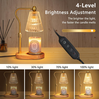 Warming Candle Lamp - Cozy Dimmable Lamp with Adjustable Height and Timer