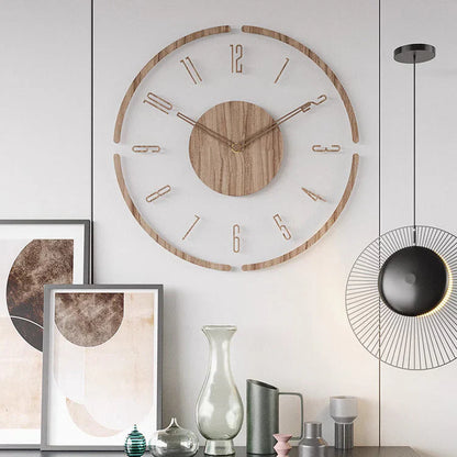 Luxyecs | Nordic Stylish Massive Wooden Wall Clock – Rustic, Modern & Timeless