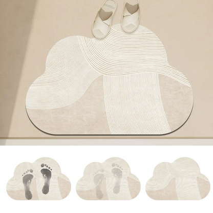 AquaSleek Absorbent Bath Mat | Quick-Dry, Non-Slip Bathroom Rug