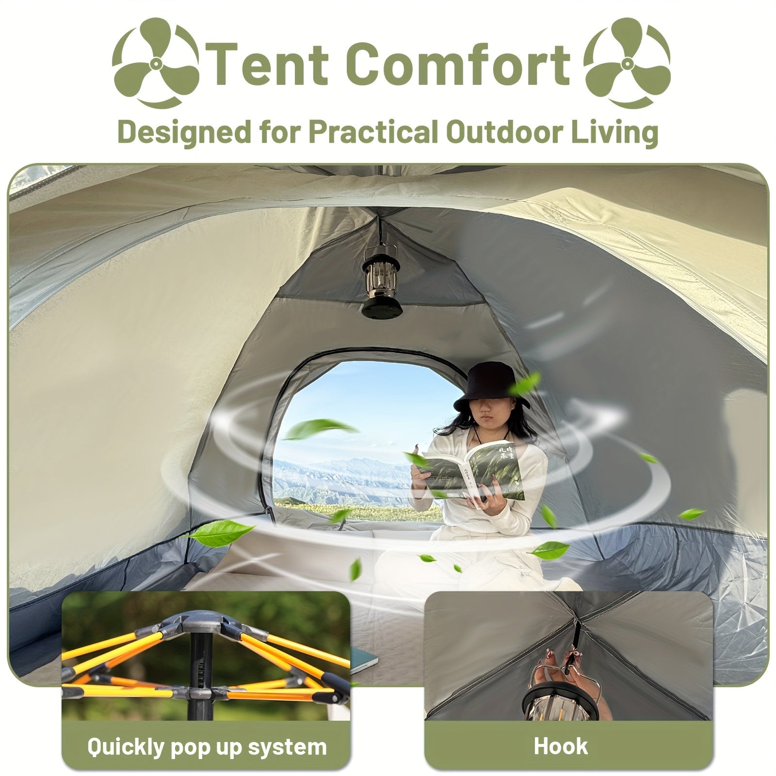 Automatic Pop-Up Camping Tent | Outdoor Family Shelter