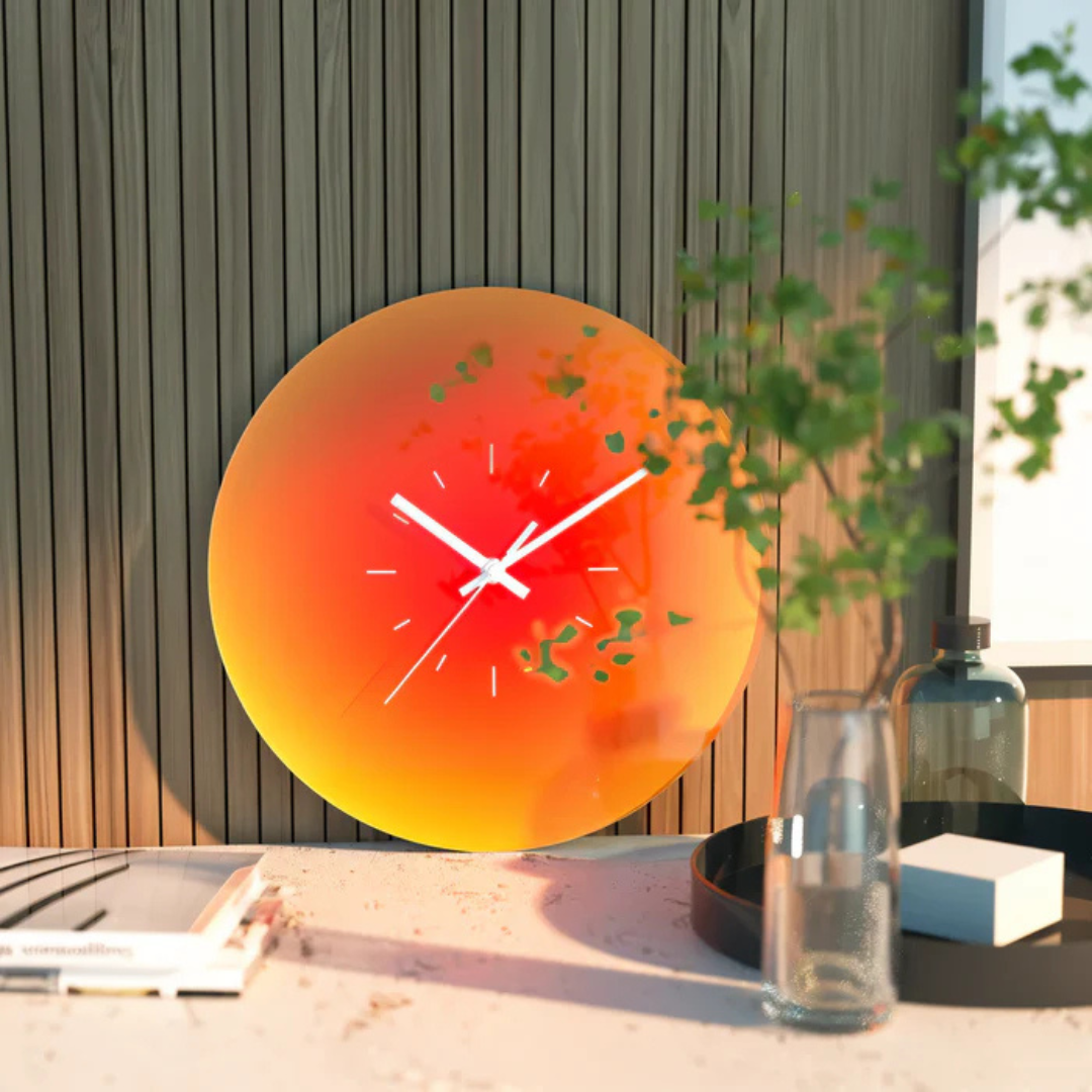 Sunset – Designer Glass Wall Clock