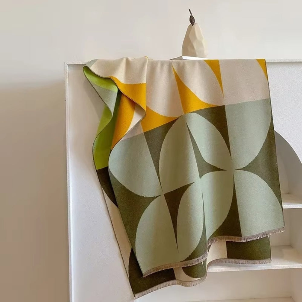 Women’s Shawl Wrap | Geometric Pattern Poncho