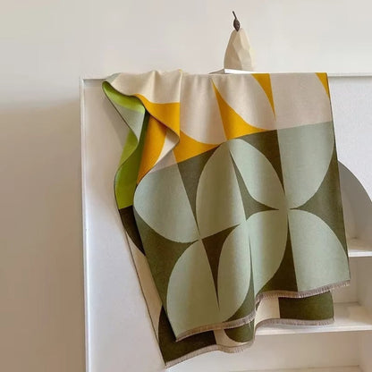 Women’s Shawl Wrap | Geometric Pattern Poncho