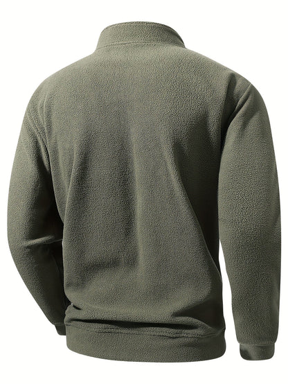 Men’s Winter Sweatshirt | Casual Half-Zip Sweatshirt