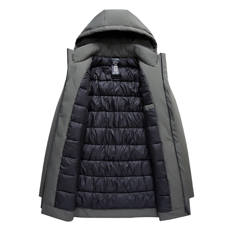 Men’s Winter Coat | Long Hooded Overcoat