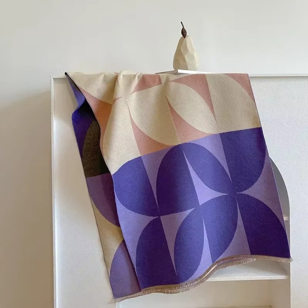 Women’s Shawl Wrap | Geometric Pattern Poncho