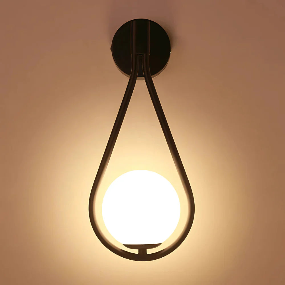 Frosted Glass Wall Lamp – Modern Indoor Lighting Fixture