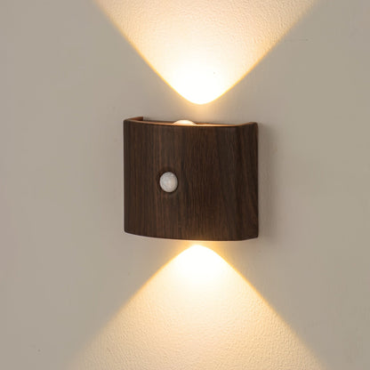 Wooden LED Wall Light | Modern Home Accent Lamp