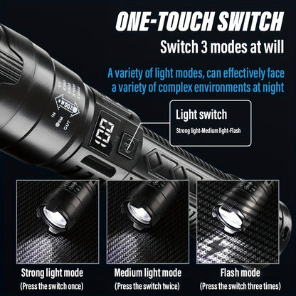 LED Torch Light | USB Rechargeable Outdoor Flashlight