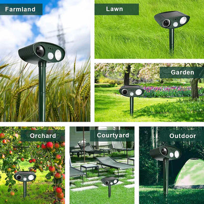 Luxyecs | Ultrasonic Deer Repeller Pack of 4 – Solar-Powered Pest Control for Effective Deer Deterrence in 48 Hours