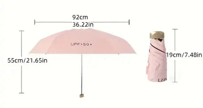 Melzano Mini Umbrella | Windproof and UV-Blocking Compact Travel Umbrella