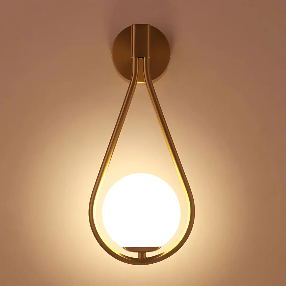 Frosted Glass Wall Lamp – Modern Indoor Lighting Fixture