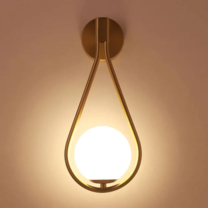 Frosted Glass Wall Lamp – Modern Indoor Lighting Fixture