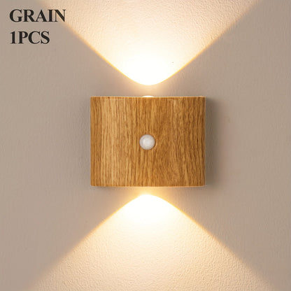 Wooden LED Wall Light | Modern Home Accent Lamp