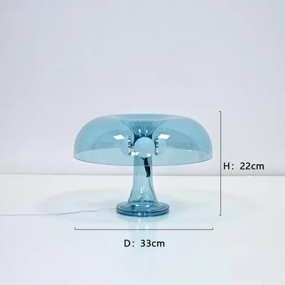 Vintage Transparent Mushroom Bedside Lamp