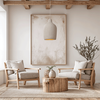 Home Resin Pendant Light | Wabi Style Hanging Ceiling Lamp