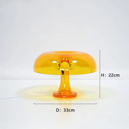 Vintage Transparent Mushroom Bedside Lamp