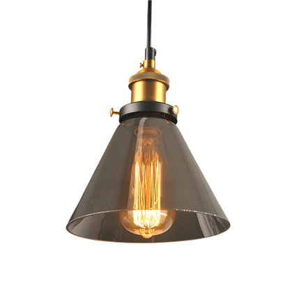 Retro Glass Pendant Light | Art Deco Hanging Lamp Fixture