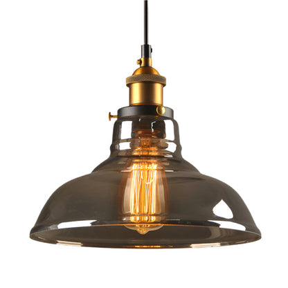 Retro Glass Pendant Light | Art Deco Hanging Lamp Fixture