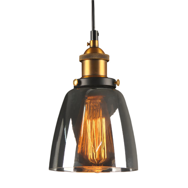 Retro Glass Pendant Light | Art Deco Hanging Lamp Fixture