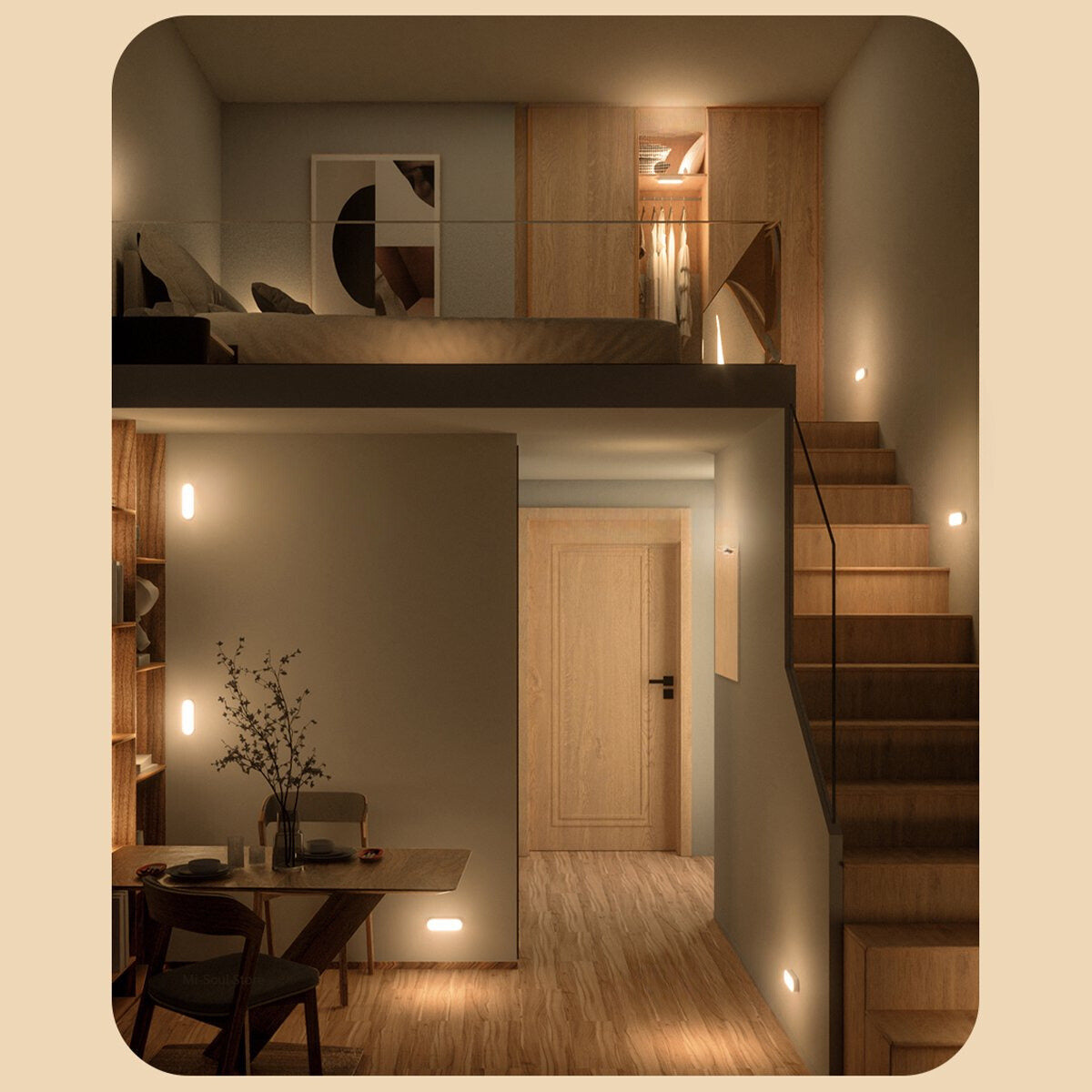 Wireless LED Wall Light with Motion Sensor – Easy & Safe Illumination