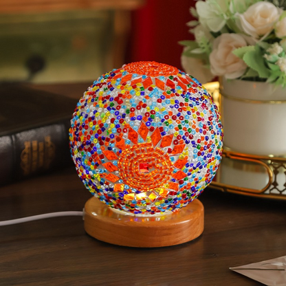 Mosaic Glass Boho Table Lamp