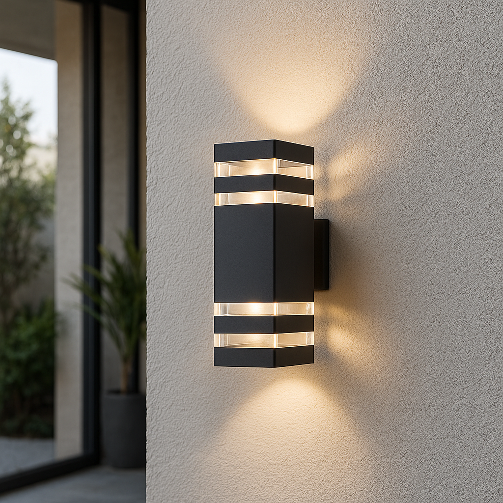2-Way Outdoor Wall Lamp | Waterproof Dual Light Fixture for Garden