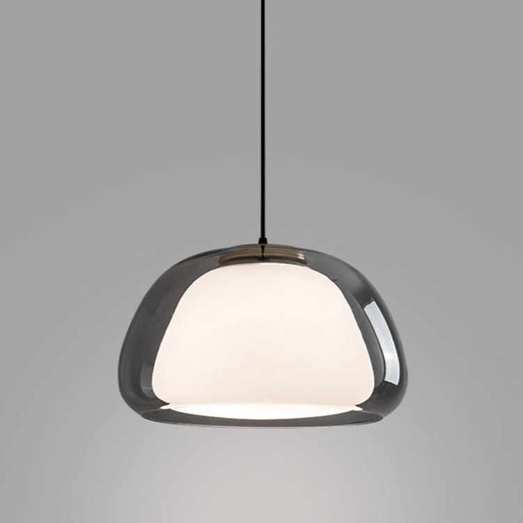 Modern Glass Pendant Light | Milk Glass Hanging Lamp