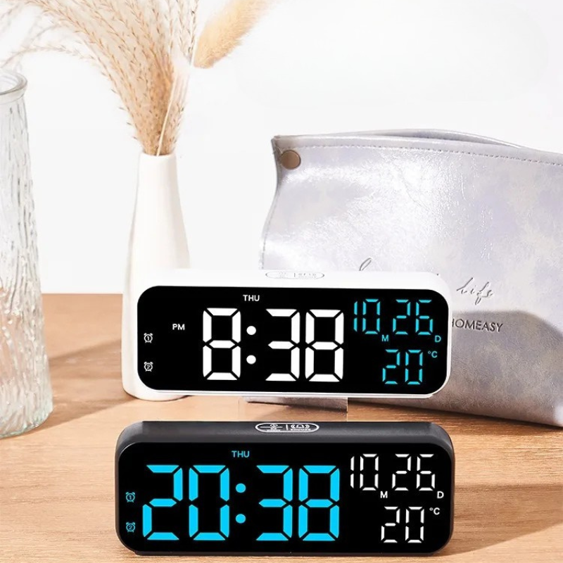 Modern LED Clock | Multifunctional Time and Temperature Display