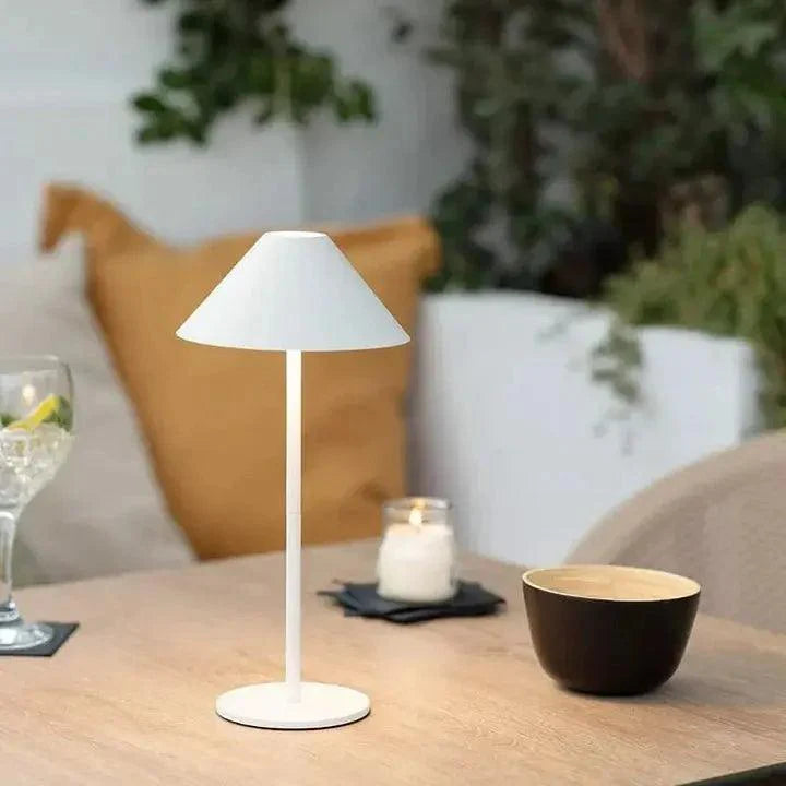 Wireless Waterproof Table Lamp with Touch Control – Rechargeable Minimalist Design 15×31cm