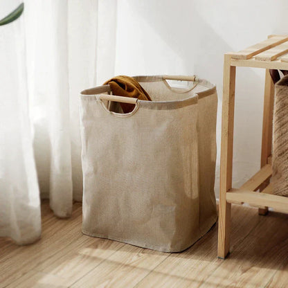 Japanese Style Cotton & Linen Laundry Basket