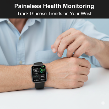 Blood Glucose Monitoring Smartwatch | Painless Health Monitoring for Diabetics