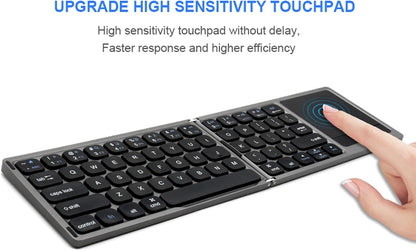Foldable Wireless Keyboard with Touchpad | Portable and Compact
