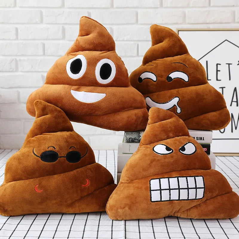 Funny Poop Emoji Pillow – Soft Plush Cushion Gift