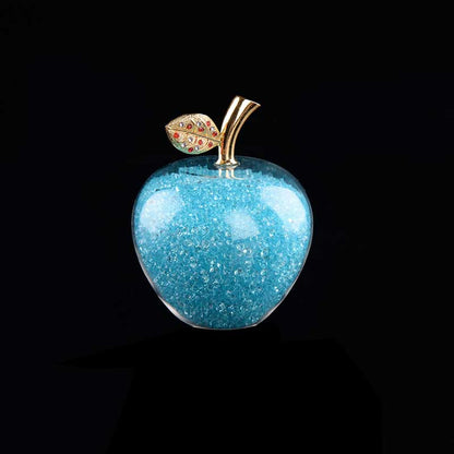 Delira Crystal Apple Sculpture | Handmade Glass Accent for Home Decor