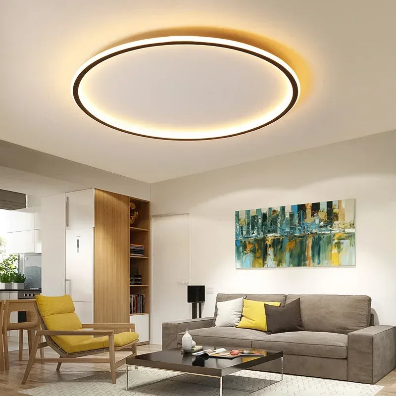 Modern Circular Ceiling Light | Living Room Flush Mount Lamp