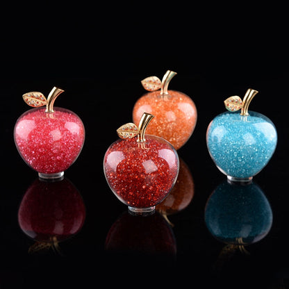 Delira Crystal Apple Sculpture | Handmade Glass Accent for Home Decor