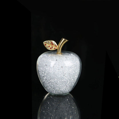 Delira Crystal Apple Sculpture | Handmade Glass Accent for Home Decor
