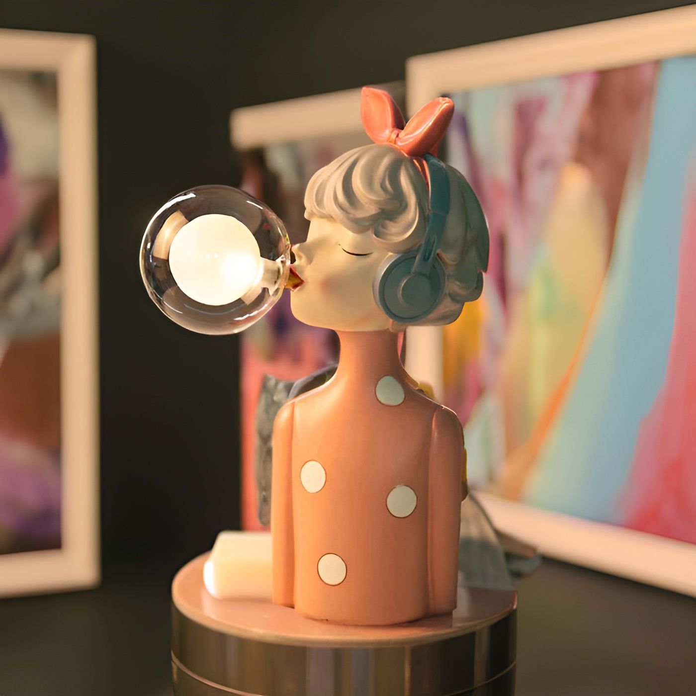 BubbleFairies Table Lamp – Charming Quartet Cartoon Girls Statues