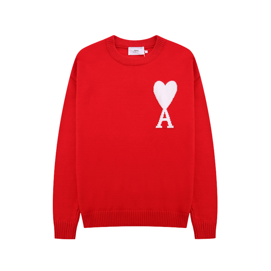 Unisex Sweater with Heart Print | Soft