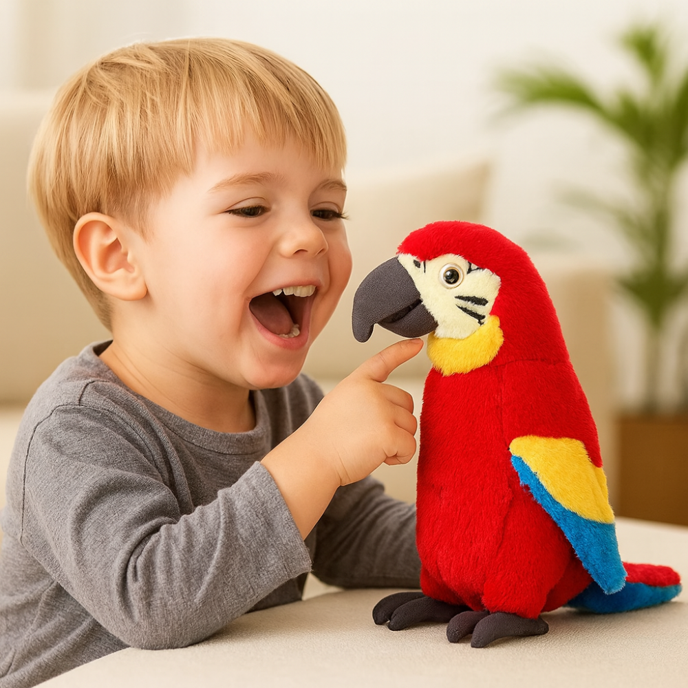 Plush Animal Toy | Kids Parrot Companion