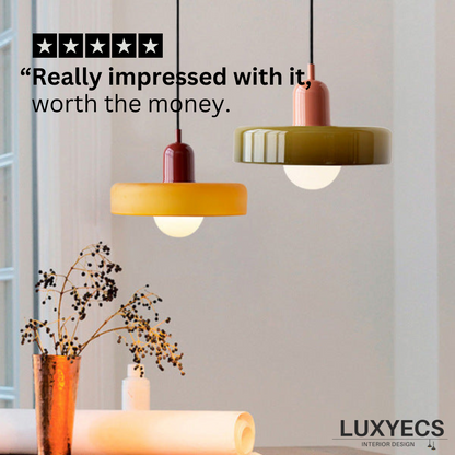Bauhaus Pendant Light in Colored Glass
