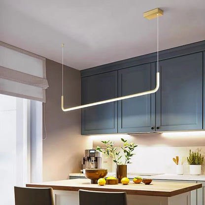 Modern Linear Pendant Light | Minimalist LED Hanging Lamp