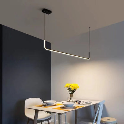 Modern Linear Pendant Light | Minimalist LED Hanging Lamp