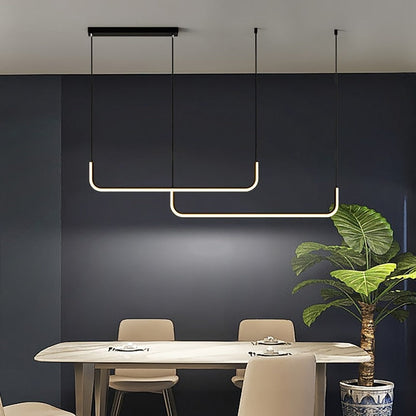 Modern Linear Pendant Light | Minimalist LED Hanging Lamp