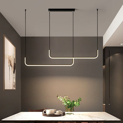 Modern Linear Pendant Light | Minimalist LED Hanging Lamp